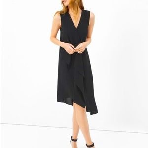 NWT White House Black Market Sleeveless Ruffle-Front Dress Size 6